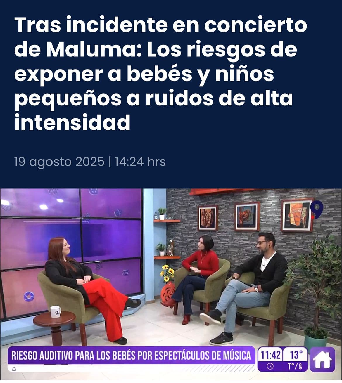 Imagen de cobertura mediática: Los riesgos de exponer a bebés y niños pequeños a ruidos de alta intensidad